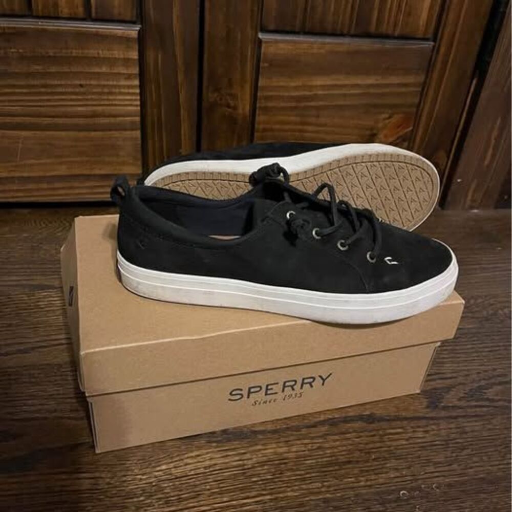 Size 9 Sperry Women’s Shoes Black Leather Classy Casual